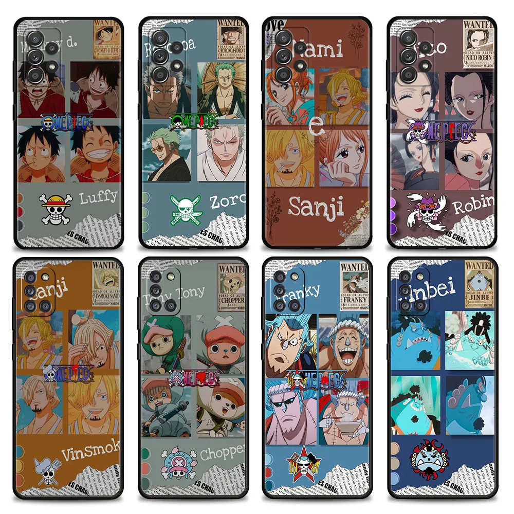 

Case For Samsung Galaxy A71 A51 A41 A12 A21s A52 A72 A22 A02s A03s A52s A53 A73 A32 A13 One Piece Family Luffy Zoro Comics Shell