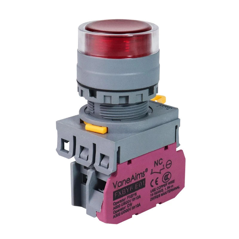 

VaneAims FXBY6 пластиковый переключатель 22мм с подсветкой 10А