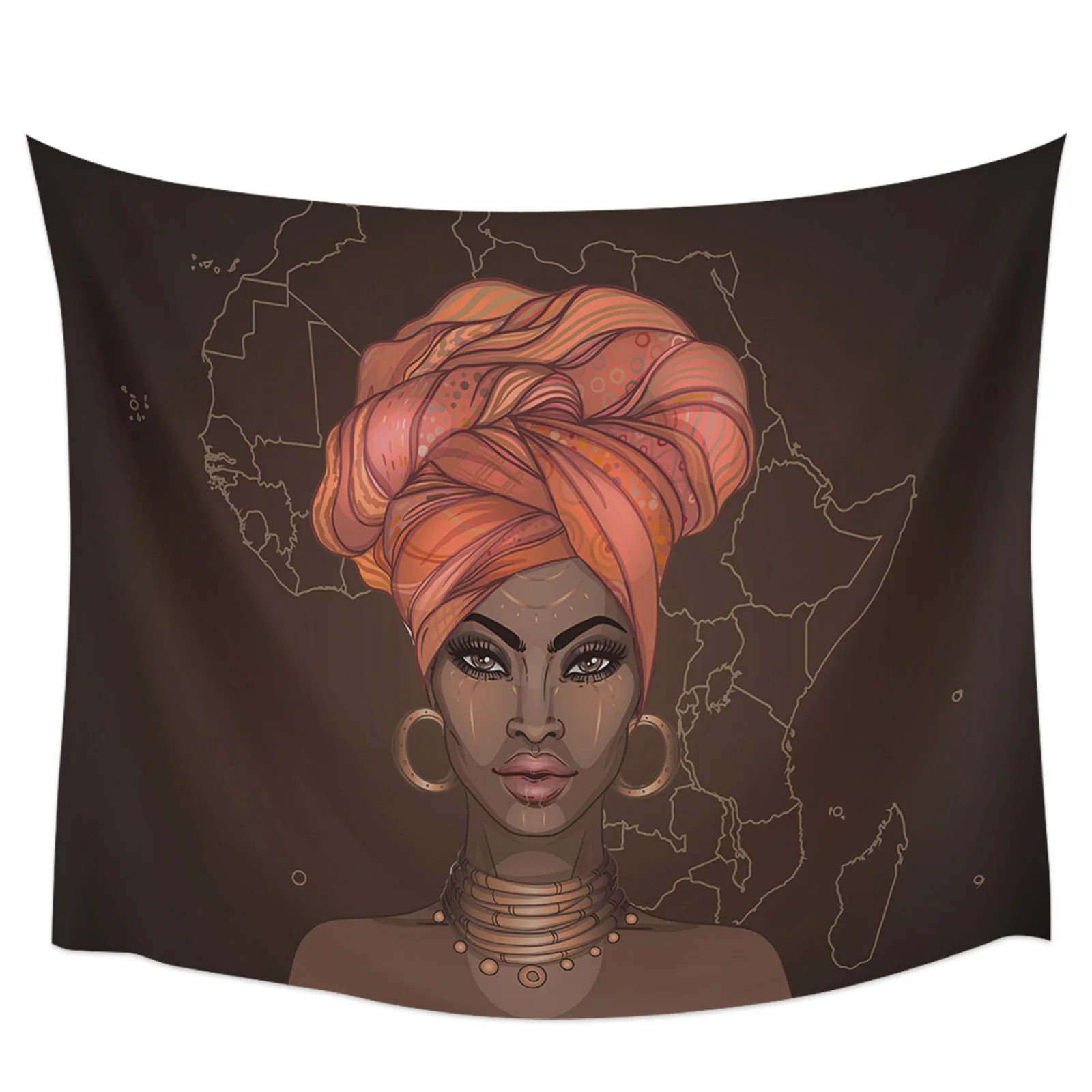 

Карта Африки, женская нация, большой гобелен с принтом, хиппи, настенная подвеска, искусство комнаты, Декор, эстетические коврики, простыня, одеяло