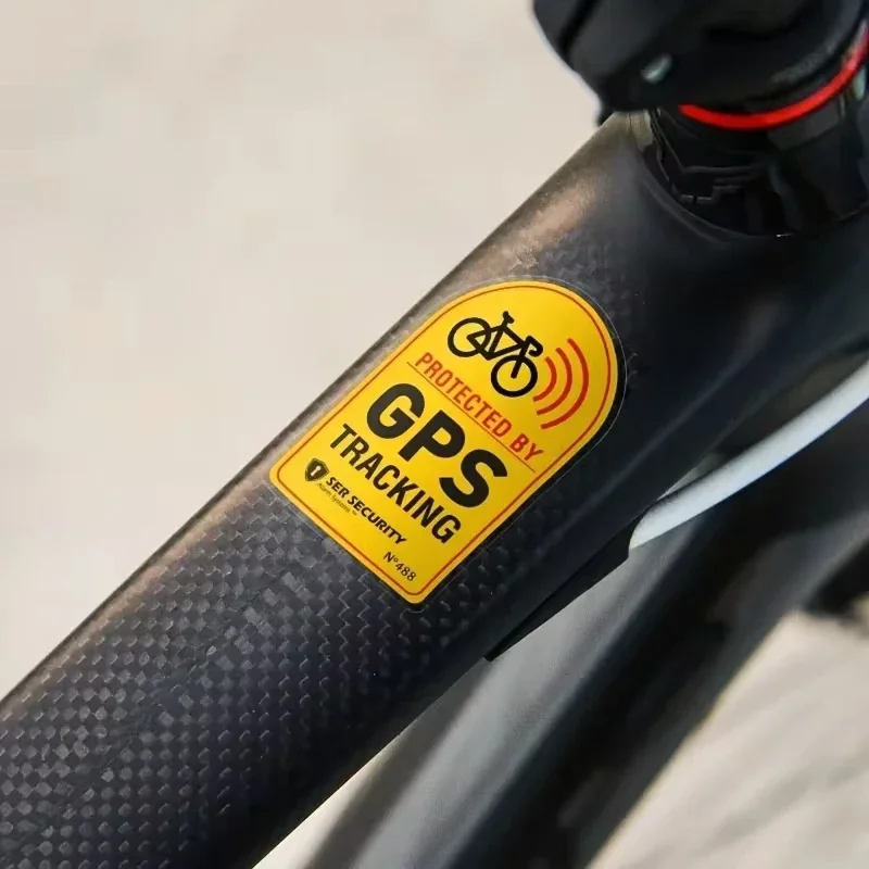 Фото GPS-наклейка на сигнализацию, MTB, дорожный велосипед, скутер, противоугонная наклейка для мотоцикла, предупреждающая светоотражающая наклейка для аксессуаров для велосипеда №5