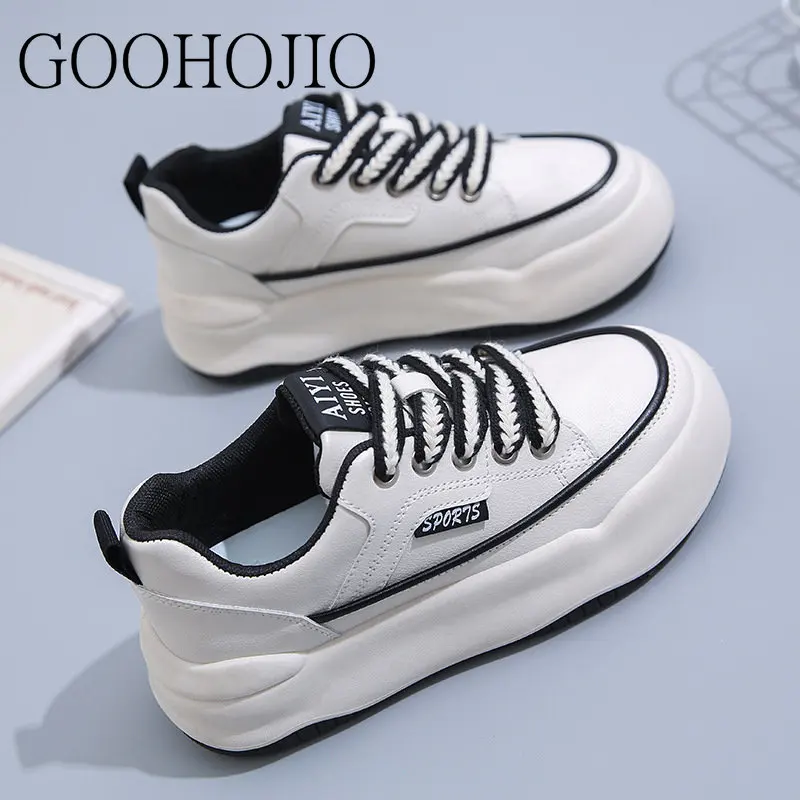 

Sneakers College Style Shoes Women Vulcanize Shoes Light Thick-soled Sports Casual Shoes Women Comfortable Lace-up Breathable