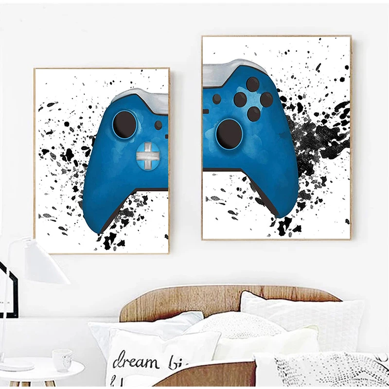 

Abstract Game Handle Graffiti Wall Art Canvas Paintings Cuadros Gamepad Posters and Print for Kids Room Home Decoration Pictures