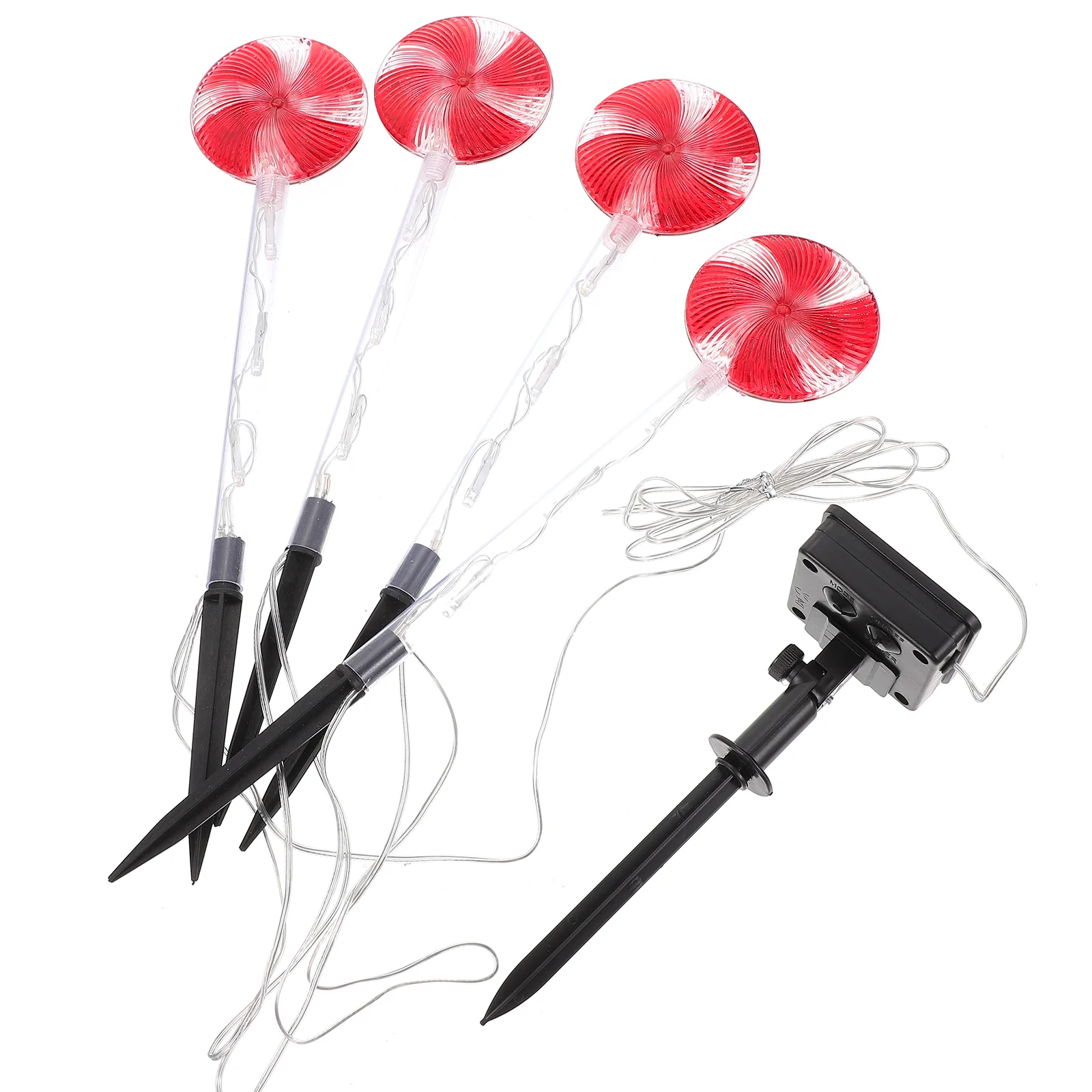 

1 Set Decorative Solar Lawn Lamps Garden Candy Shaped Lamps Christmas Decors