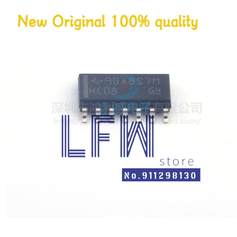 Набор микросхем SN74HC08DR SN74HC08 74HC08 HC08 SOP14, новая и оригинальная деталь, 10 шт./лот, 100%