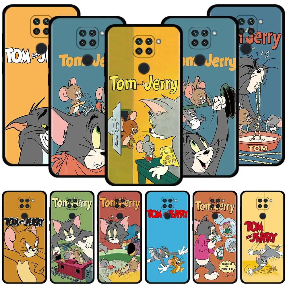 

Phone Case For Xiaomi Redmi K40 10C 10 9A 9C 9 K50 K40S Note 11S 11T 11 10 8 Pro 9S 9T 9 8T Cover Tom Jerry Cat and mouse Cute