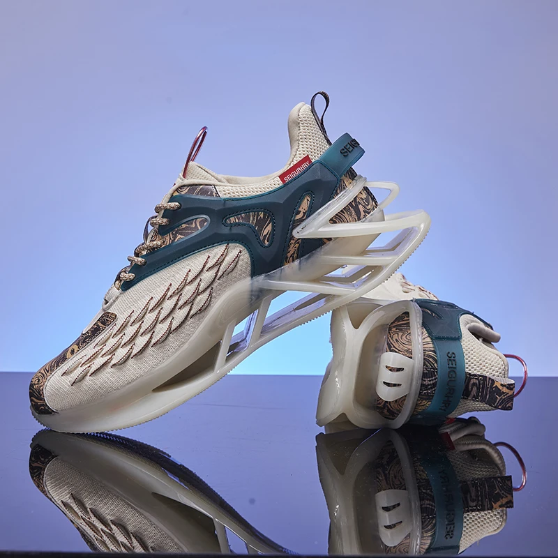 Hot Sales Trend Men's Blade Running Shoes Breathable Sneakers Jogging Shoes Fashion Antiskid Damping Sport Shoes Casual Sneakers