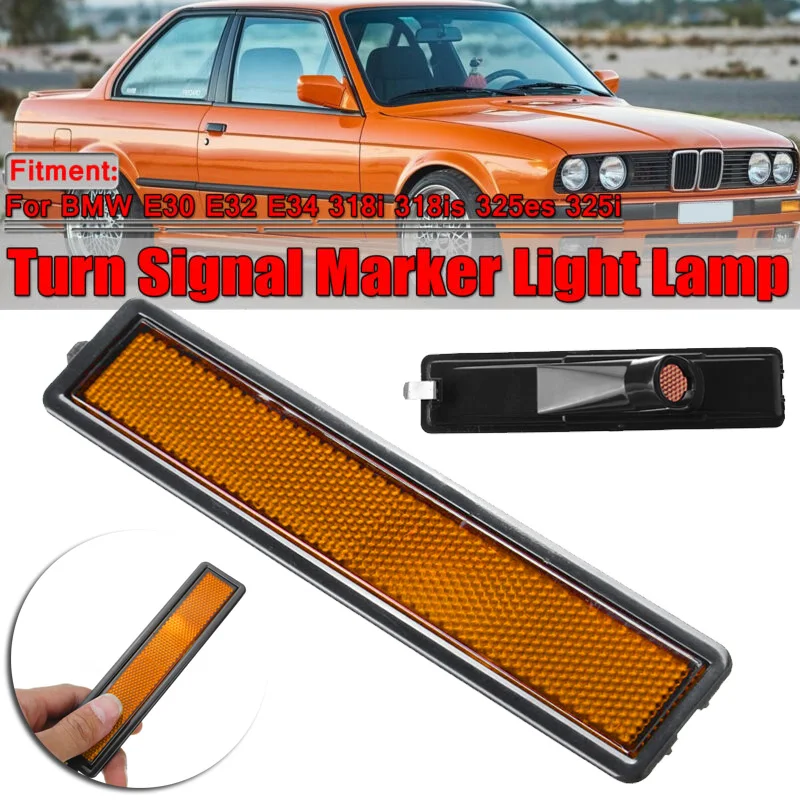 

Turn Signal Side Marker Light Anti-dust Moisture New Amber 1 pc Turn signal For BMW E30 E32 E34 3 Series Replacement