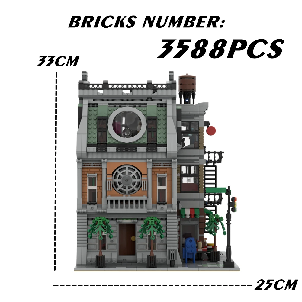 

Marvel Avengers Multiverse of Madness Doctor Strange Sanctum Sanctorum Streetview Toys Model Building Blocks Bricks Kids Gift