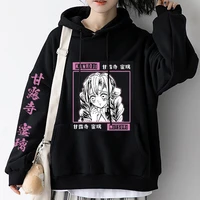 japan hot anime hoodie demon slayer hoodeis kanroji mitsuri hooded pullovers tops harajuku womens sweatshirt y2k clothes