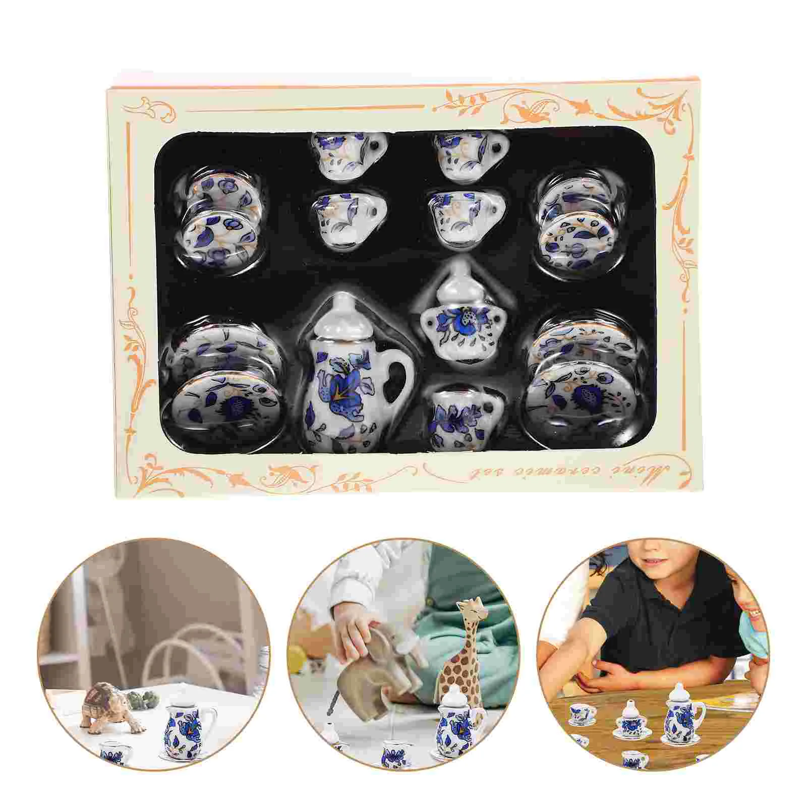 

1 Set Miniature Doll-house Tea Cup Ornaments Micro Scene Decorations Doll House Accessory
