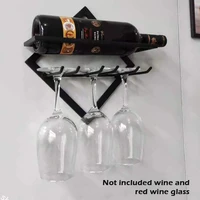 wall mounted kitchen double layer wine rack bottle glass holder save space hotel
