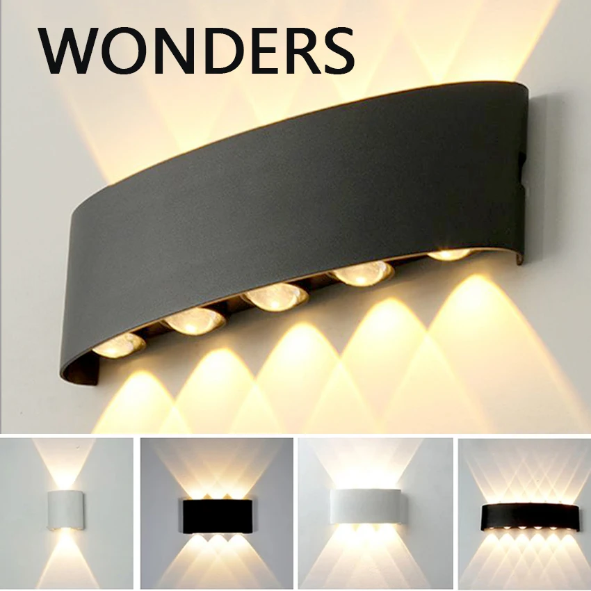 

Светодиодная настенная лампа, современный двойной водонепроницаемый светильник, уличное освещение для двора, сада, бра, домашний декор, нас...