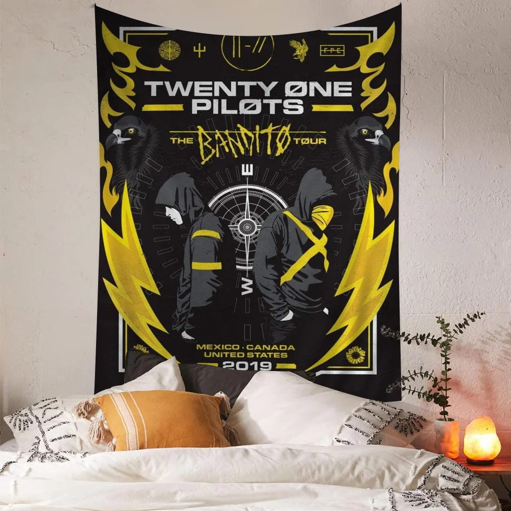 T-Twenty One P-Pilots Hanging Bohemian Tapestry Wall Tapestries Mandala Kawaii Room Decor