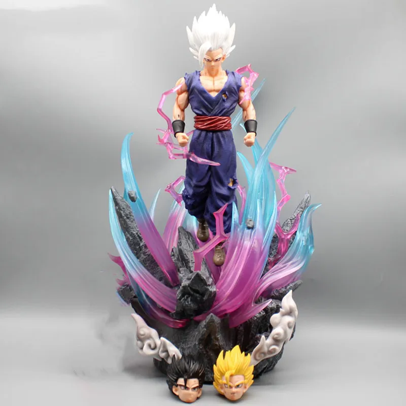 

GK New Dragon Ball Z Shirakami Gohan Ultimate Intention Goku Anime Figure Oversized Model Collect Decorate Ornaments Toy Gift