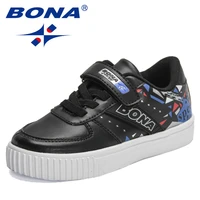 bonabona 2021 new designers trendy sneakers boys casual flat plaform shoes girls sport shoes anti slippery walking shoes childre