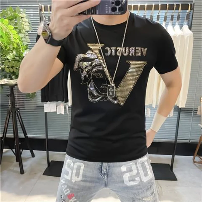 

Streetwear Graphic Anime Drawings Katoen Watercolor Cool Quick-drying Clothing Mens Tee Shirts T Shirt for Men Print Top Zipper