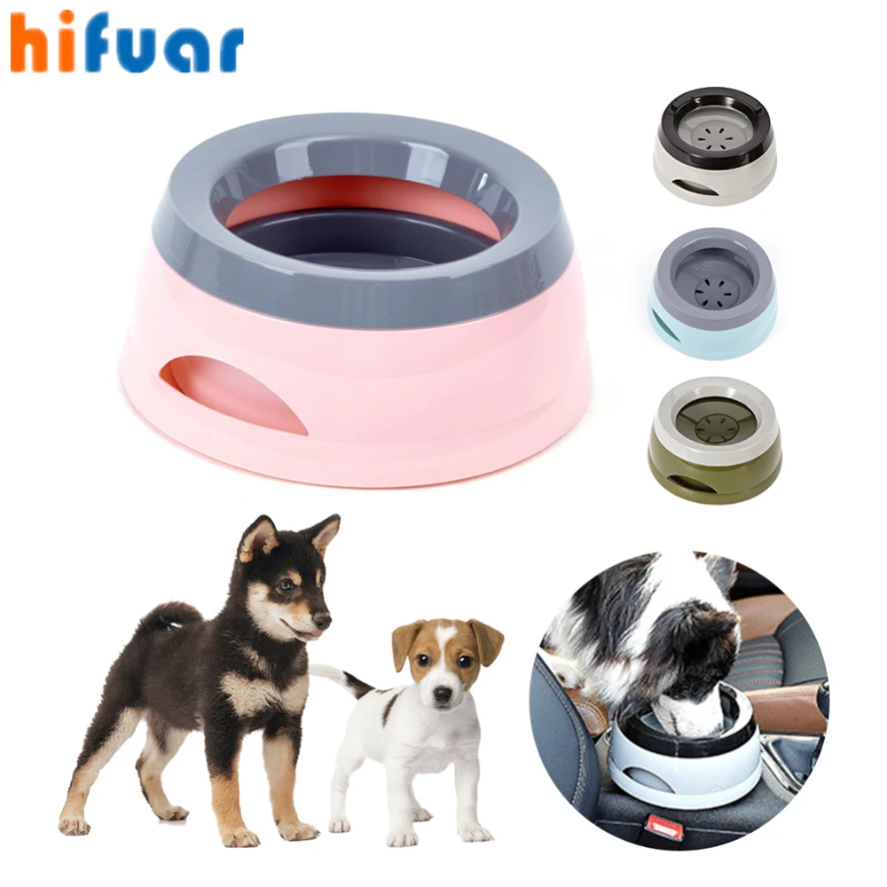 

Собака Чаши плавающий не моча рот кошачья миска с шнековой крышкой питьевой воды подачи Пластик портативная миска для собаки Поддержка дро...