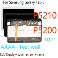 aaaaa for samsung galaxy tab 3 gt p5200 gt p5210 p5210 p5200 lcd display touch screen digitizer sensor assembly with frame