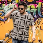 GXXH Летняя мужская футболка с коротким рукавом, размер d, свободная модная повседневная футболка с принтом, мужские топы, футболки размера плюс, размер XXL-7xl, Мужская футболка