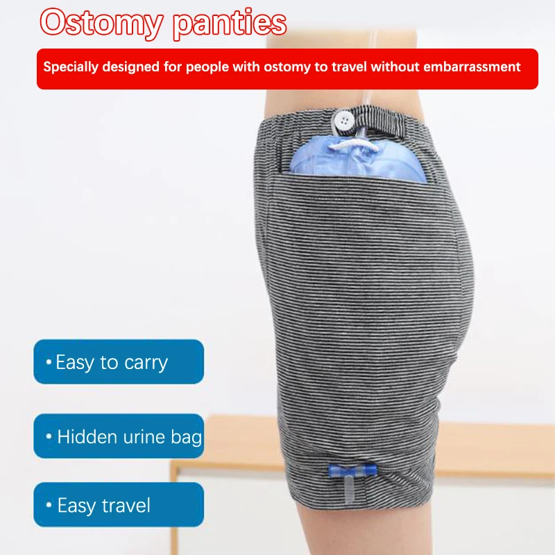 

1Pcs Nursing Underwear For Intestine/Kidney Surgery Easy To Go Out After Operation Stoma Postoperative With Place Of Urine Bag