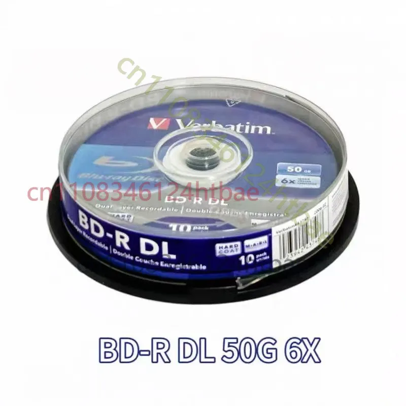 НОВИНКА: Verbatim BD-R DL 50GB, скорость записи 6X, записываемые диски Blue Ray, BDR, пустые Blu-ray диски, 10 штук (art.: 3920da8ff50bd) - 3920da8ff50bd