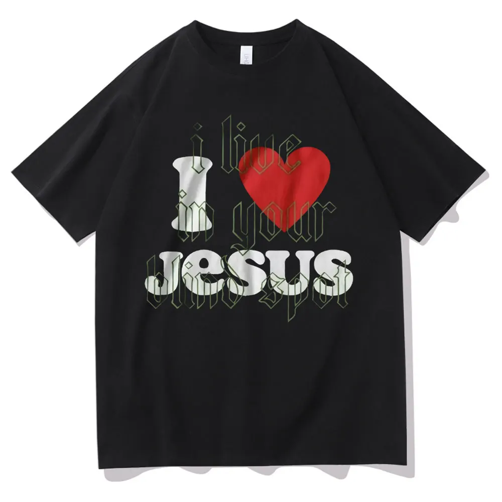 

I Love Playboi Carti Logo Print T-shirt I Love Jesus T-shirt Men Women Hip Hop Tshirt Men's Black Tee Mens Rapper Tupac Tee Tops