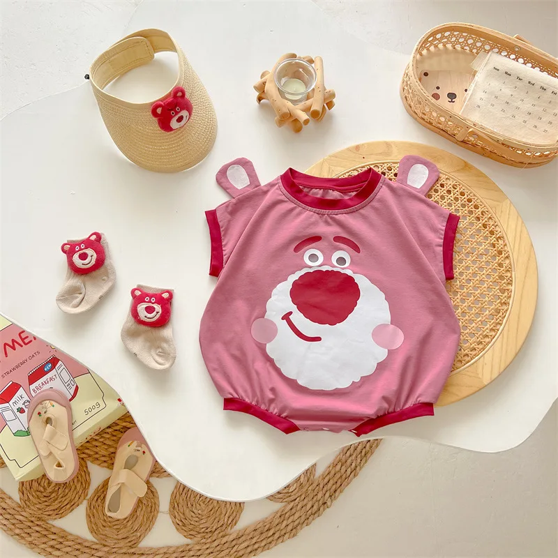 

New Newborn Toddler Infant Baby Girl Boy Romper Bodysuit Short Sleeve Outfits Cute Jumpsuit Sunsuit Cute Animal Clothes 0-24M
