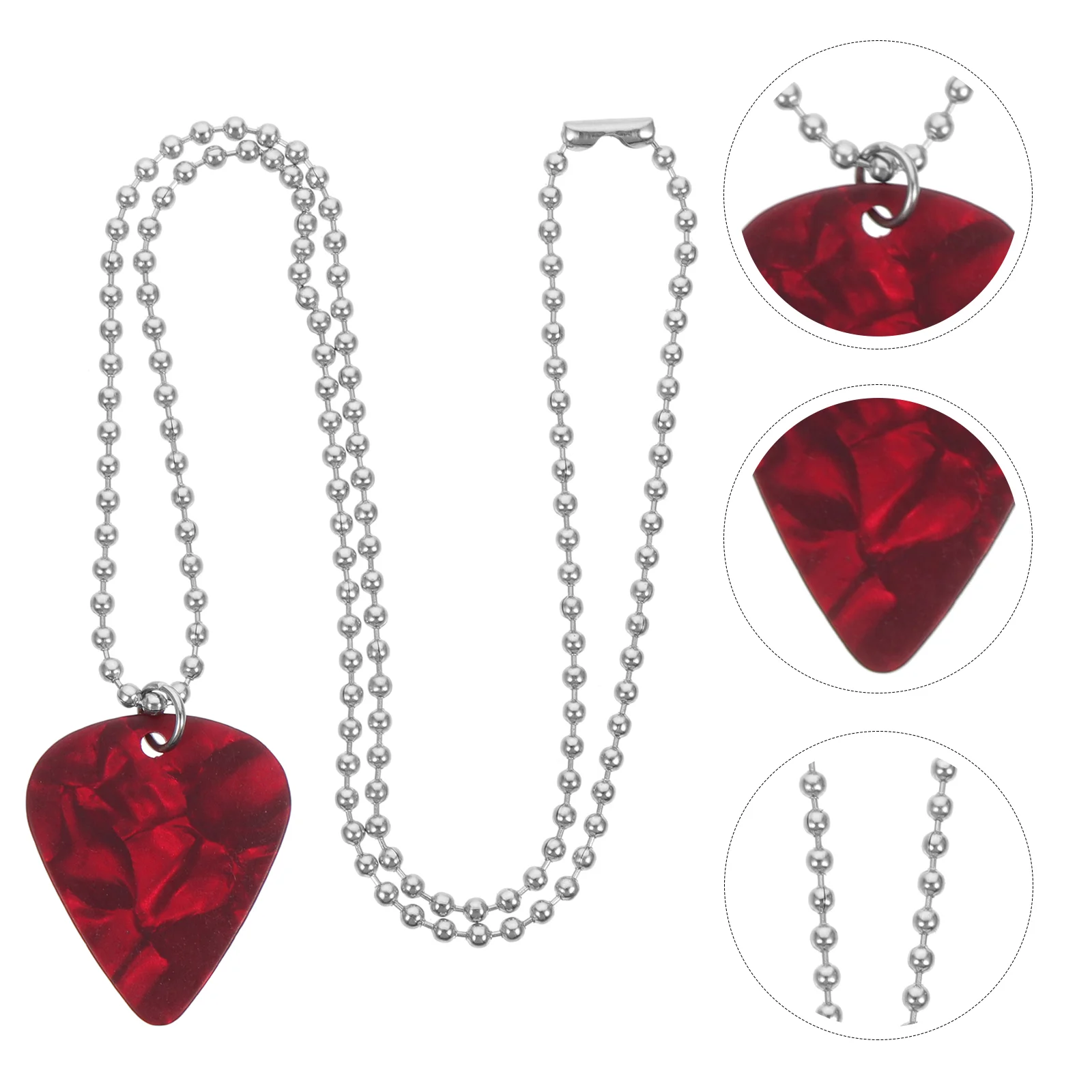 

Pick Necklace Fingertip Sweater Musical Party Favors Ladies Guitar Plectrum Stainless Steel Pendant Cool Delicate