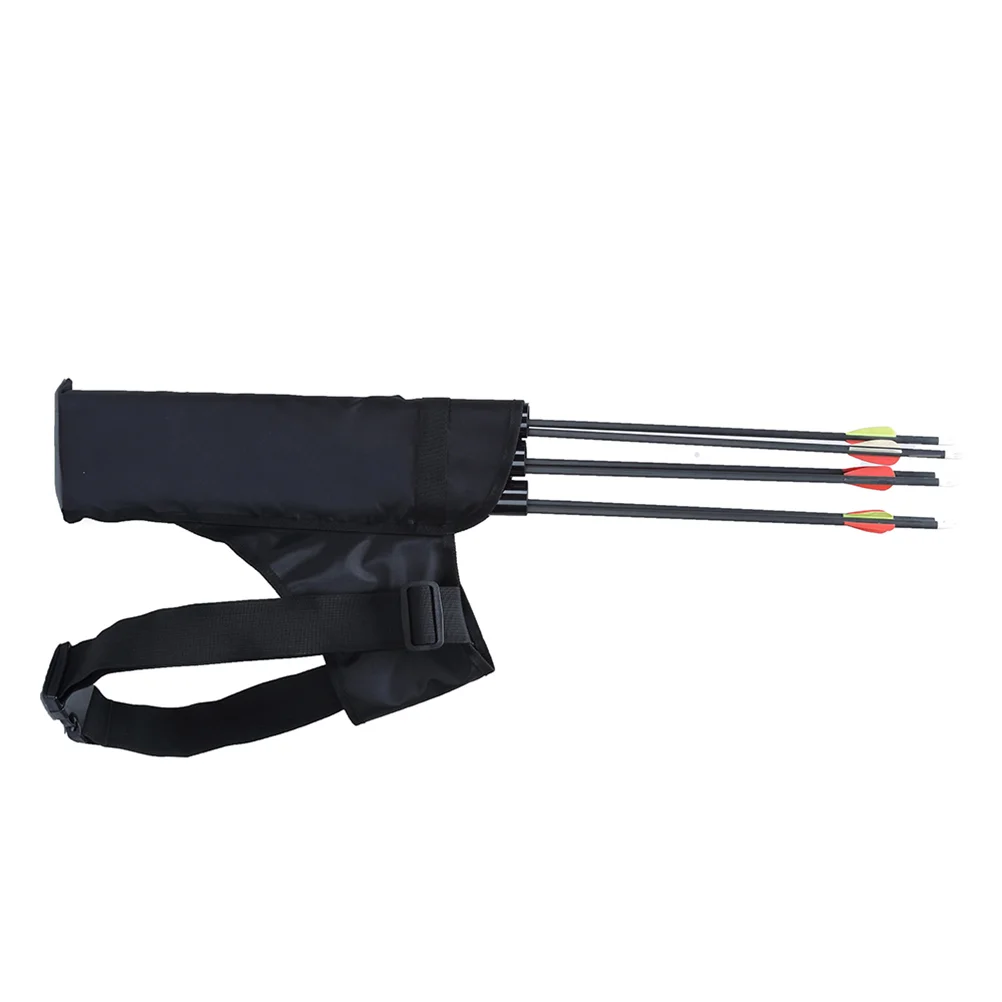 

Short Type Arrow Quiver Cylinder Bow Arrow Single Waist Bag 3 Pipes Large Capacity Holder Carry Pouch for Outdoor