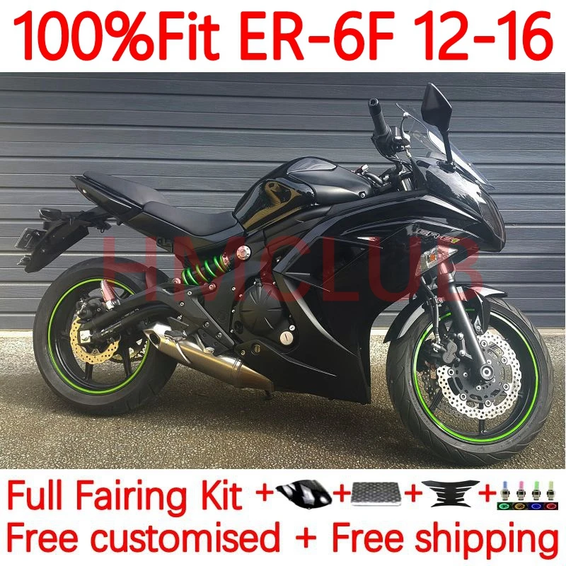 

Инжекционный комплект для KAWASAKI NINJA 650R ER 6F ER6F ER-6F 2012 2013 2014 2015 ER6 F 12 13 14 15 16 обтекатель глянцевый черный 50No.1