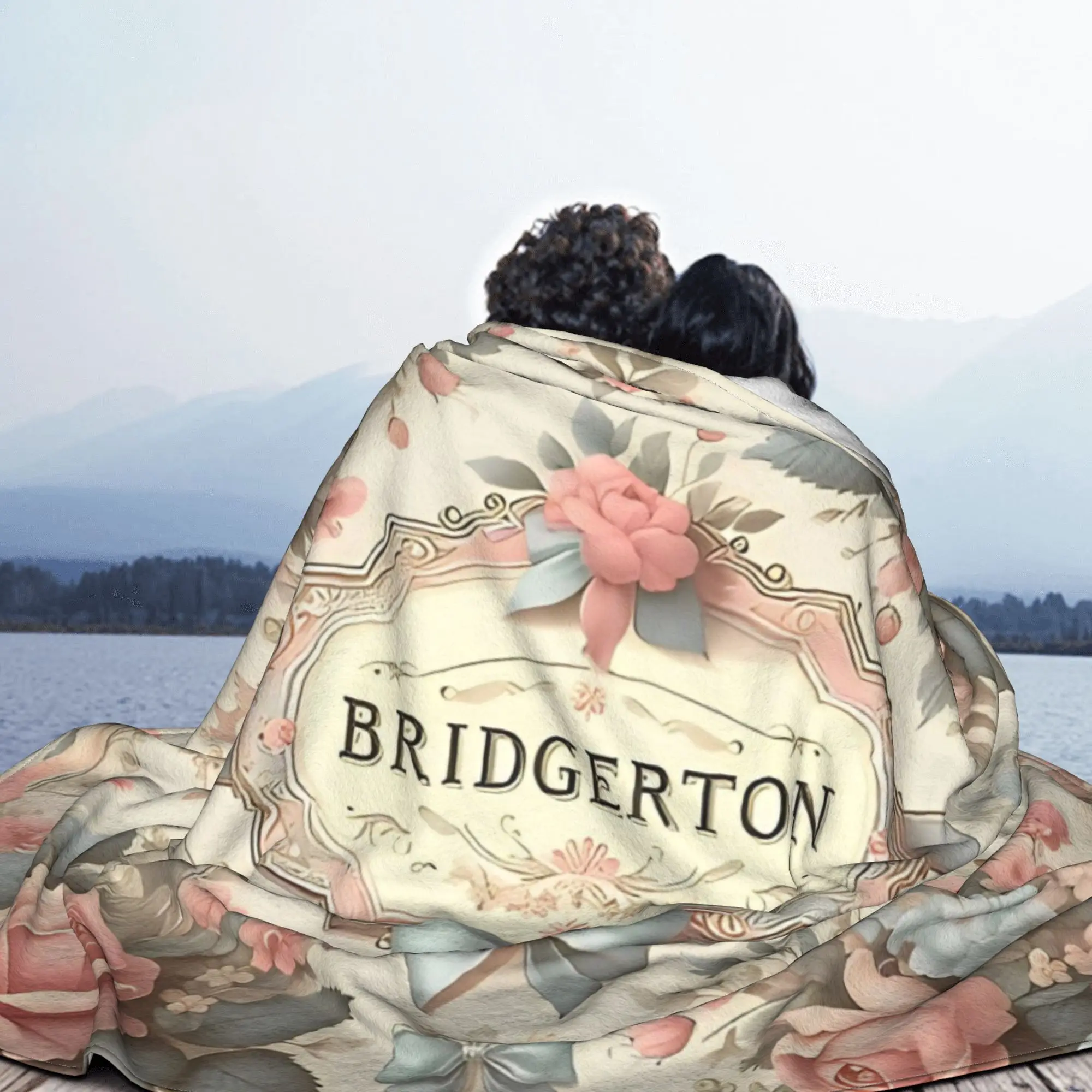 Одеяло Причудливый мир Бриджертона флисовое текстильное декоративное дышащее