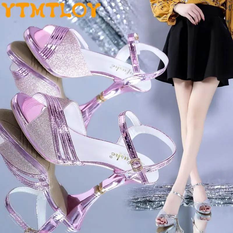 

Sandals female 2021 summer new mid-heeled high-heeled buckle female sandals wild fashion fairy style female shoes