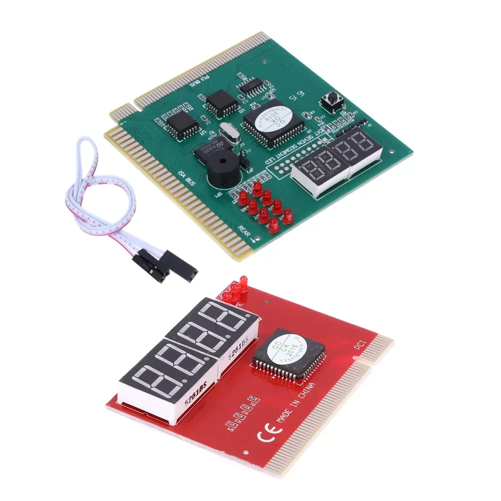 

4 Digit LCD Display PC Analyzer Diagnostic Post Card Motherboard Tester with LED Indicator for ISA PCI Bus Mian Board