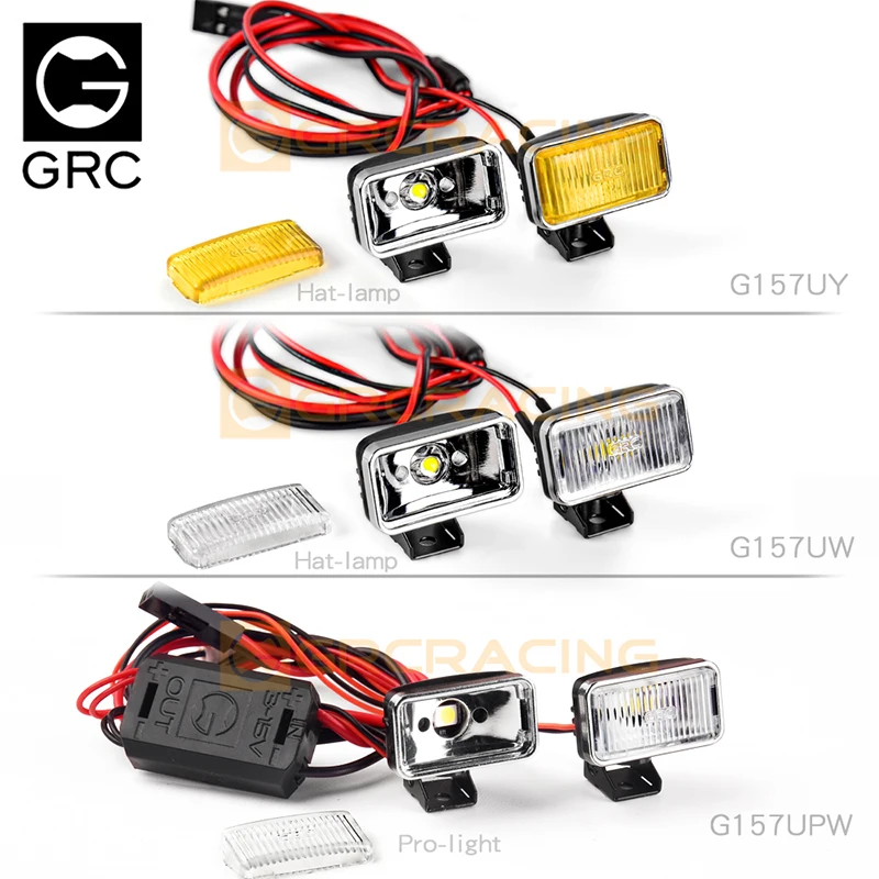 

GRC 20mm LED Spotlight Plating Reflector Searchlight for 1/10 RC Crawler Car Traxxas TRX4 Defender TRX6 AXIAL SCX10 II Diy Parts