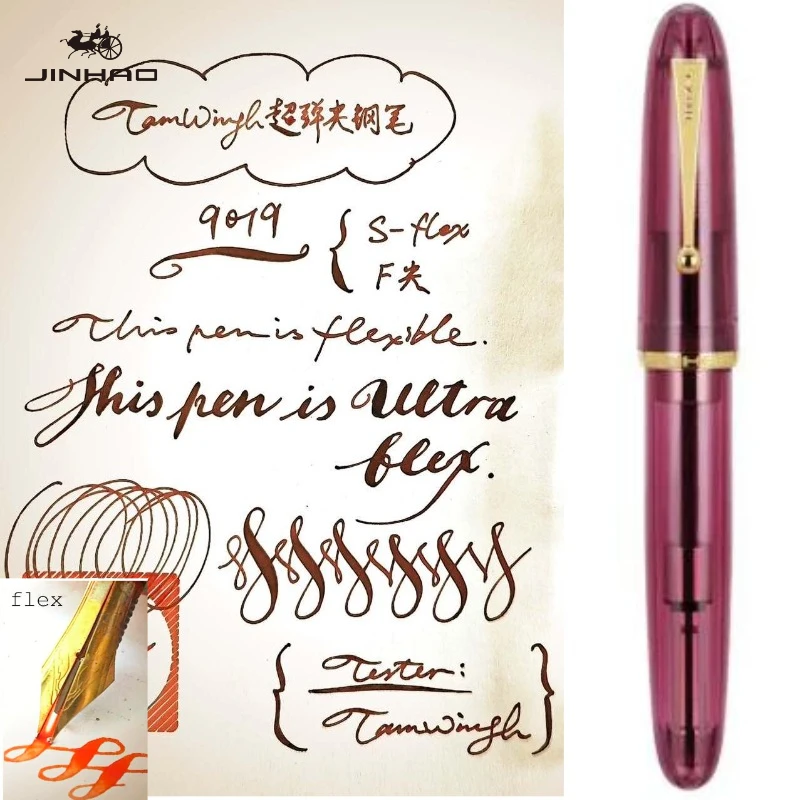 Ручка-перо Jinhao 9019 Super Elastic Flex с гибким наконечником для скетчинга, рисования цветов, круглой и готической каллиграфии, школьные принадлежности, канцтовары (art.: 3920dad52cbb2) - 3920dad52cbb2