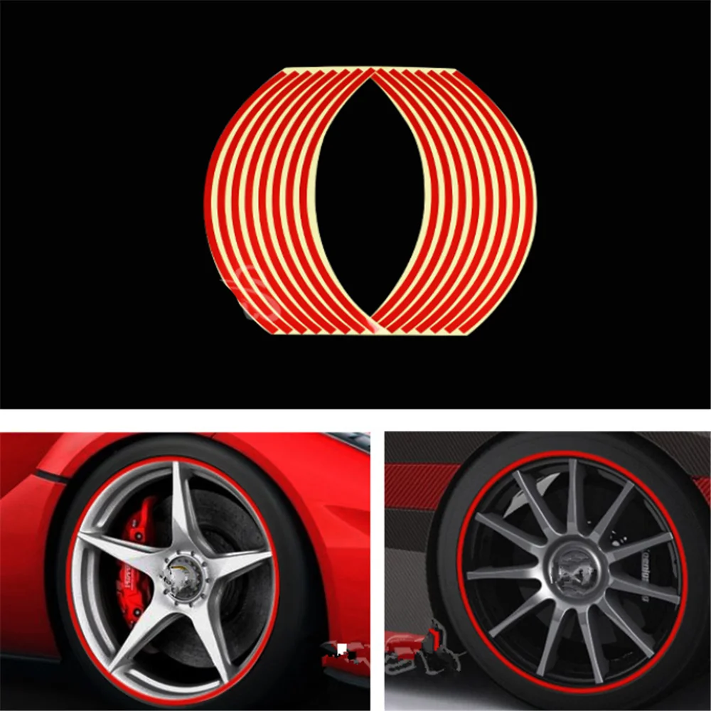 17 &quot18&quot полоски на колеса автомобиля наклейки для renault clio 4 mercedes w204 amg opel insignia kia