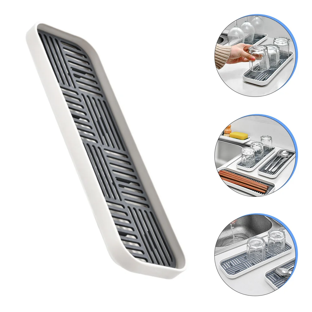 Сливная сковорода белый и серый поднос подставка для посуды эффективный