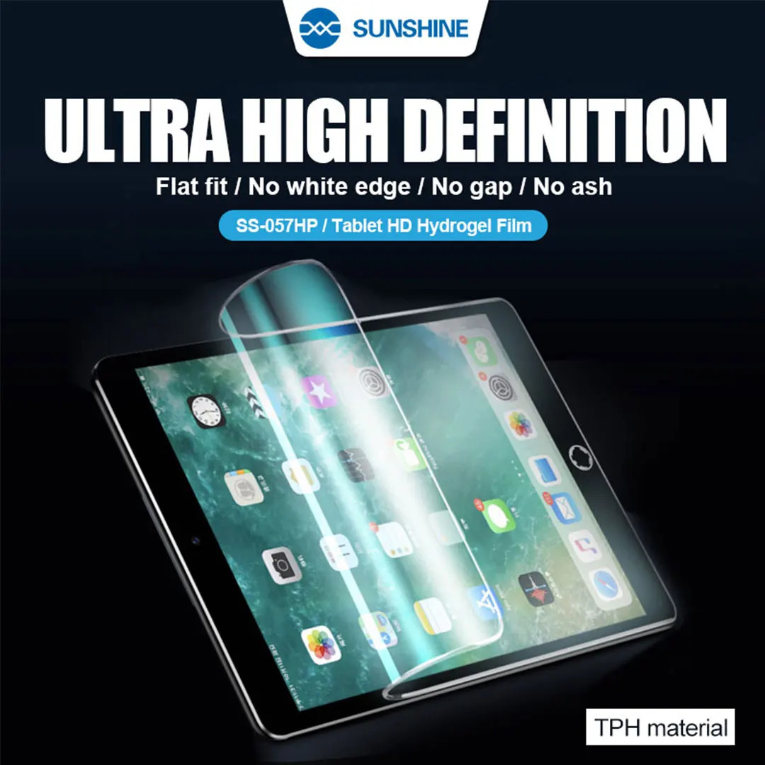 

SUNSHINE SS-057HP Tablet HD Hydrogel Film Smart and Precise Cutting 20 Sheets/Box 0.1mm TPH Material 200*300mm