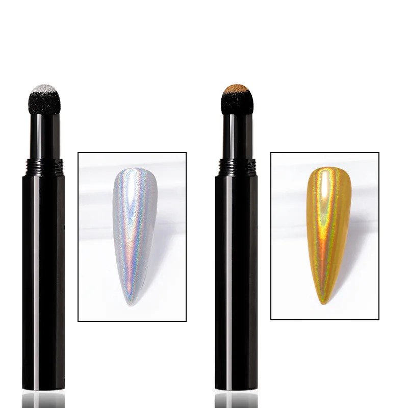 MiFanXi 6 Colour Nail Art Air Cushion Magic Powder Pen Holographic Mirror Effect Glitter DIY Design Manicure Decorations |