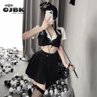 ojbk sexy policewoman cosplay police officer costumes womens lieutenant misbehave clothes role playing games plus size uniform