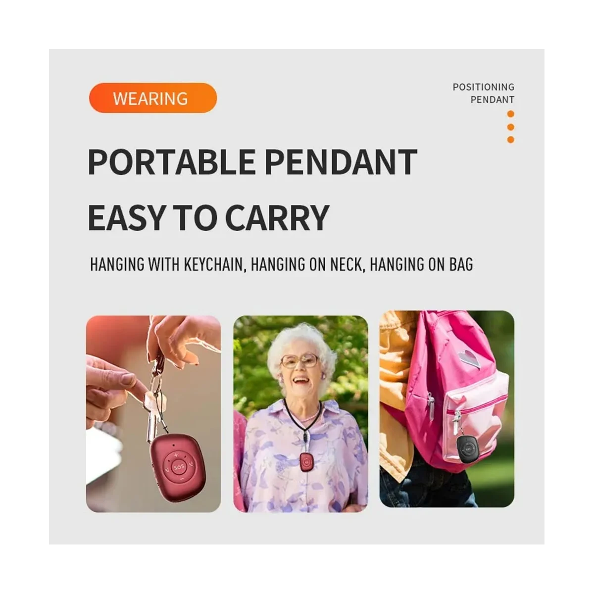 4G беспроводной портативный персональный мини-GPS-трекер с подвеской