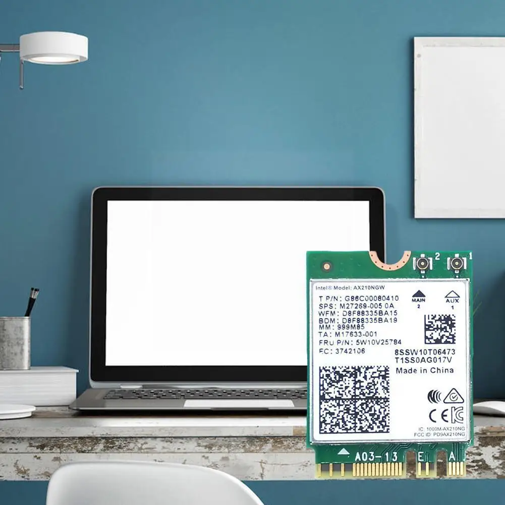 

1pcs Wifi 6e Ax210ngw 5374m Gigabit 5g Dual Frequency Ngff M2 Card 5.2 Bluetooth Built-in Wireless Network J1w7