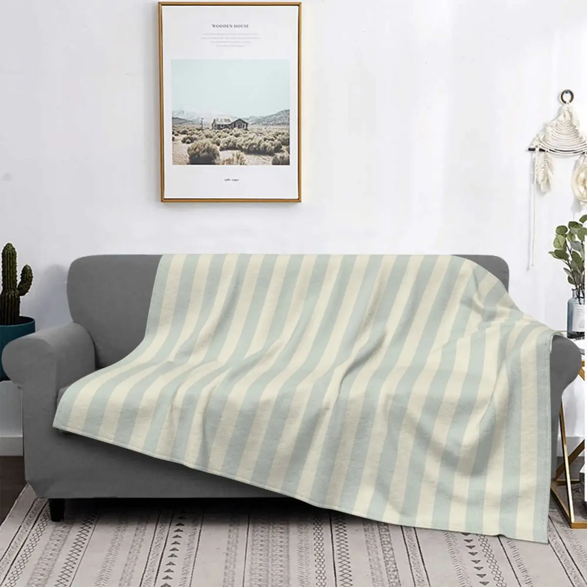 

Cartoon Pattern Sweet Plaid Blanket Modern Stitch Cotton Portable Flannel Throw Blankets For Adult Bed Home