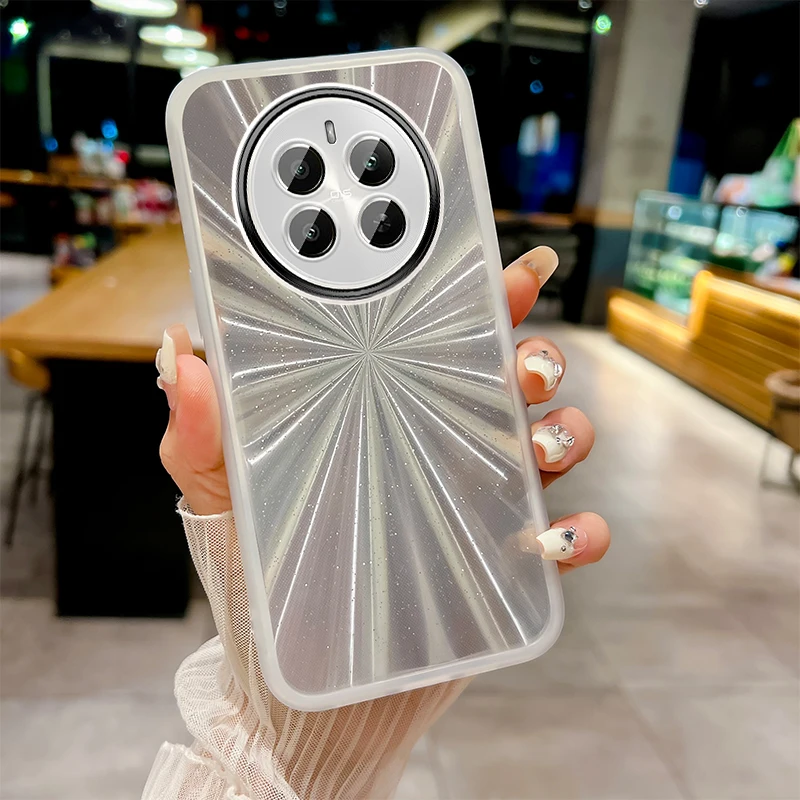 Роскошные Transparan чехол для телефона Realme 13 5G Plus Pro красочные градиент силиконовые