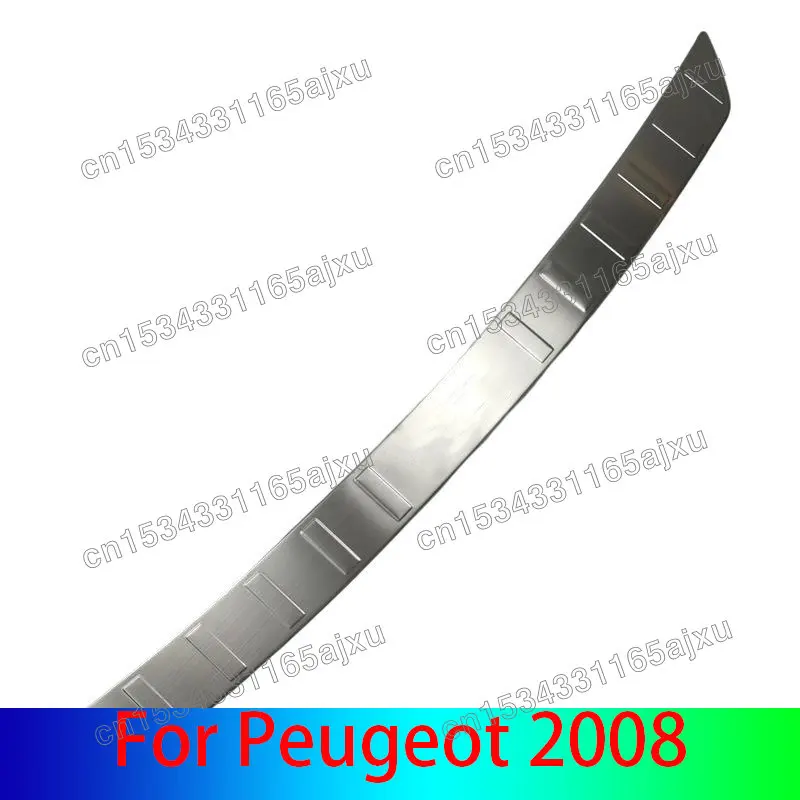 

Защитная пластина порога багажника из нержавеющей стали, защита от царапин, автомобильные аксессуары для Peugeot 2008 2014-2019