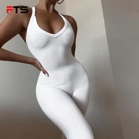 fts 2022 fashion summer streetwear low chest sexy bodycon high waist elegant women clothes one piece romper white jumpsuit