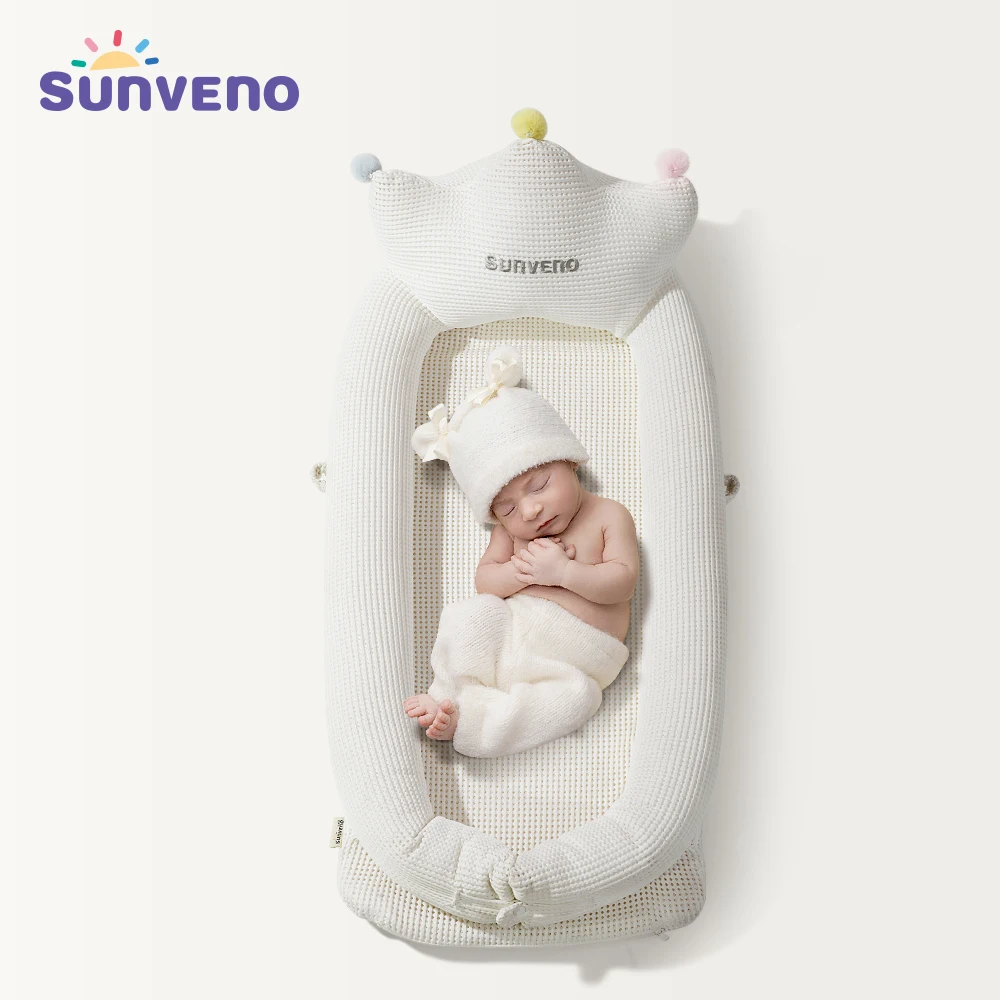 Sunveno Baby Co Sleeping Crib Bed Portable Baby Crib Foldable Travel Bed  Nest Cot Crib Mother & Kids Baby Care