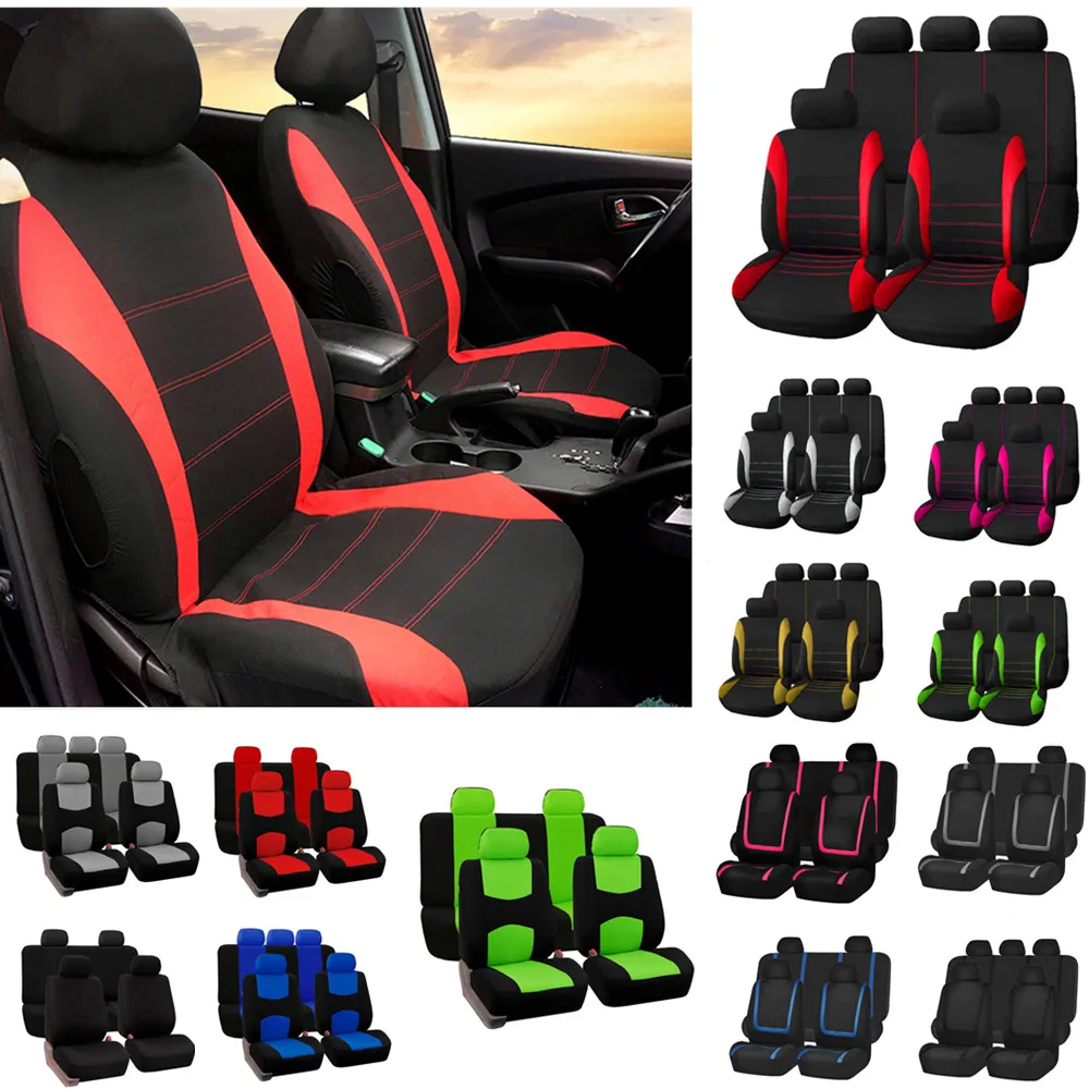 Фото Fabric Car Seat Covers For Nissan Qashqai X Trail 350z Altima Juke Lannia Nv200 Pathfinder Rogue Sentra Serena Kicks Leaf Navara №1
