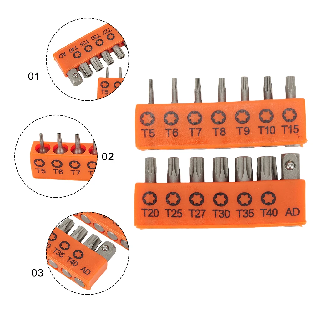 

Durable and Reliable 14pcs T5 T40 Torx Screwdriver Bit Set with Sand Blasting Surface Treatment for Repair Work