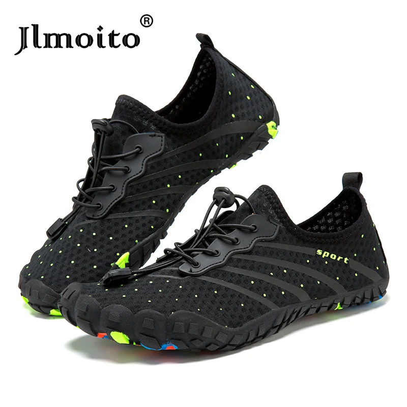 

Men Black Water Shoes Quick-drying Aqua Shoes Barefoot Beach Sandals Anti-slip Seaside Diving Slippers Swimming Surfing Shoes